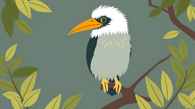Vector Kakapo simple and minimalis