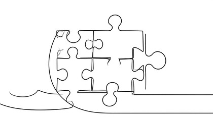 Abstract jigsaw puzzle design