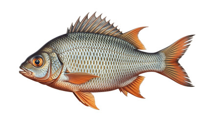 Fototapeta premium Freshwater fish with scales and fins.