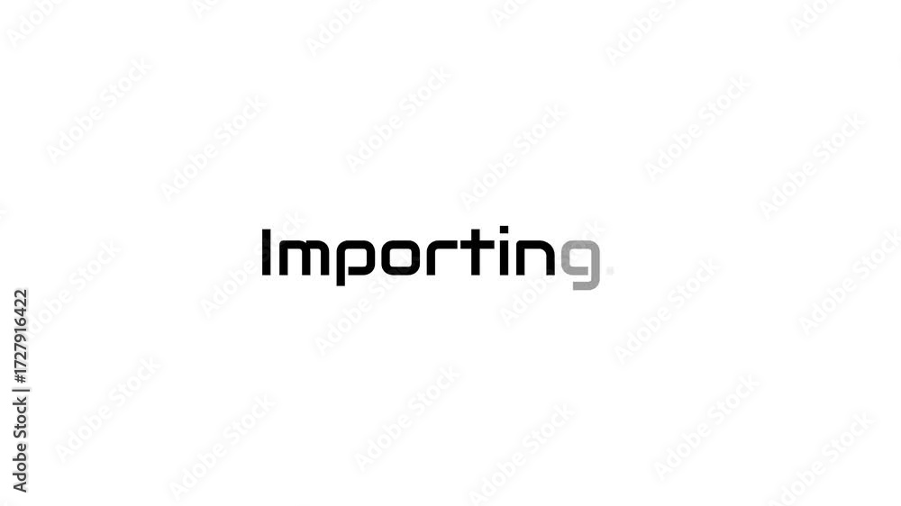 Wall mural technology importing text message fading in and out animation on white background