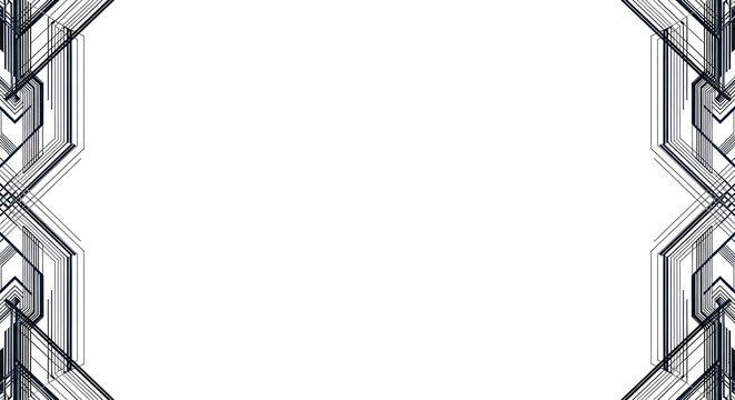 Elegant geometric art deco border for modern designs and stylish invitations, a sophisticated background