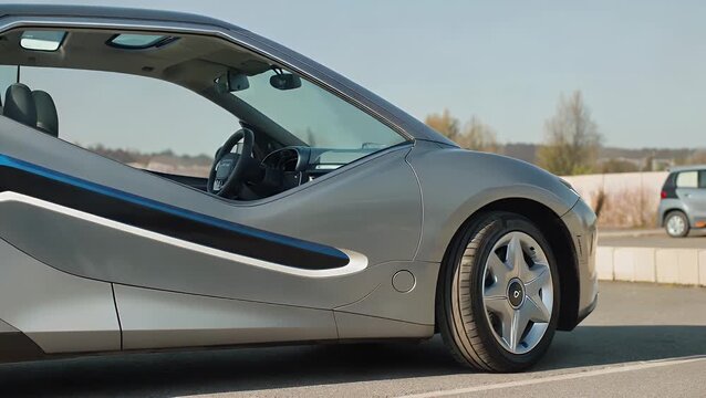 Detailed Observation of Self-Guiding Robotic Electric Vehicle Automatically Rotating its Steering Mechanism and Performing Unmanned Parking Maneuver