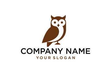 owl logo icon cute animal vector
