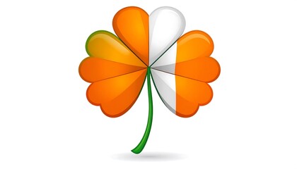 Cartoon clover with vibrant colors