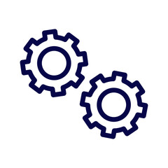 Interlocking Cogwheel Icons Symbolizing System Engineering and Collaborative Process