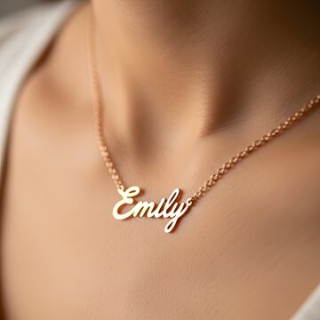 Elegant rose gold script name necklace embodying personal style and sophistication