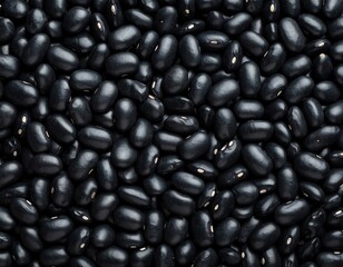 Close-up view of black beans