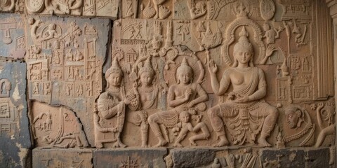 Richly Hued Earthy Pigments and Detailed Carvings Evoke the Spirit of Ancient India.