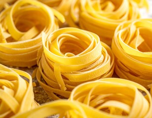 Close-up view of uncooked pasta