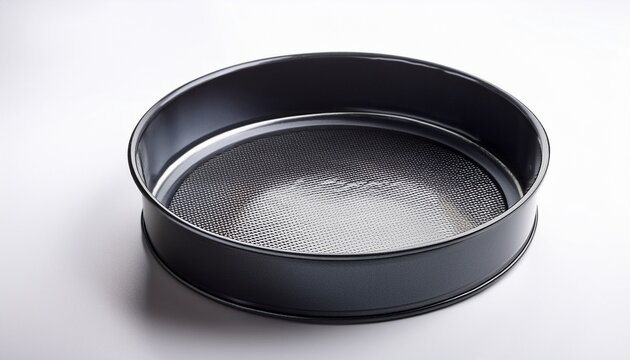 Round Baking Pan With Removable Bottom Sitting On White Background