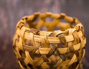 Close-up woven basket