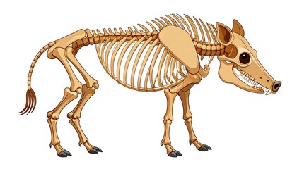 Cartoon pig skeleton
