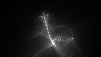 Dramatic Abstract Energy Flowing Fractal Light Lines Background

