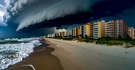 Stormy Day at the Coast as Hurricane Threatens High Rise Condos and Other Beachfront Property 106