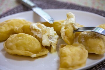 The best and most traditional Ukrainian food known as perohê, verenyky or pierogi