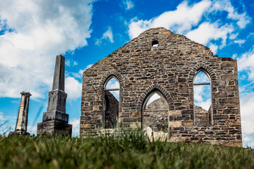 Fototapeta premium Abandoned Old Cemetery Ruins in Quebec, Canada