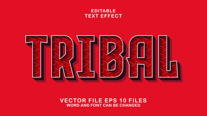 editable 3d tribal texture text effect