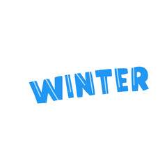 winter vector design lettering