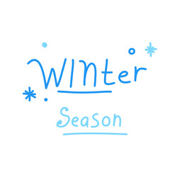 winter lettering decoration