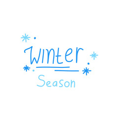 winter lettering decoration