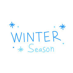 winter lettering decoration