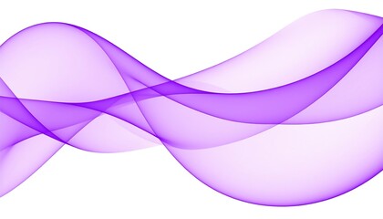 Abstract purple wavy lines on white background