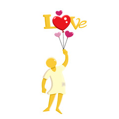 boy holding a balloon