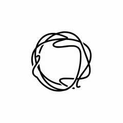 vector illustration of a circle of human brain