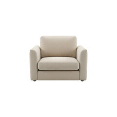 Fototapeta premium Modern Light Beige Armchair Isolated on Black Background