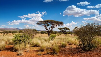 Obraz premium African Bush Under Blue Sky