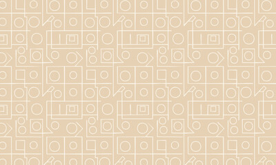 Elegant Intricate Geometric Seamless Pattern in Beige
