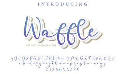 Waffle - Elegant 3D Script Font with Handwritten Style for Modern Typography and Branding