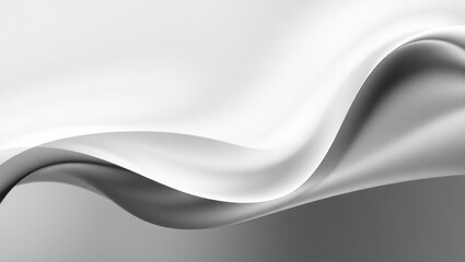 Obraz premium Elegant flowing white fabric with soft shadows and highlights