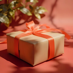 Gift Box with Ribbon Decoration