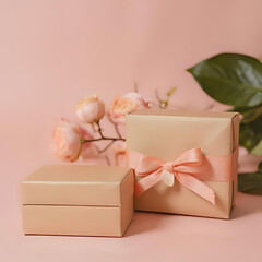 Gift Box with Ribbon Decoration