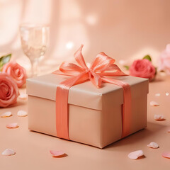 Gift Box with Ribbon Decoration