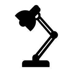 black desk lamp icon adjustable study light symbol

