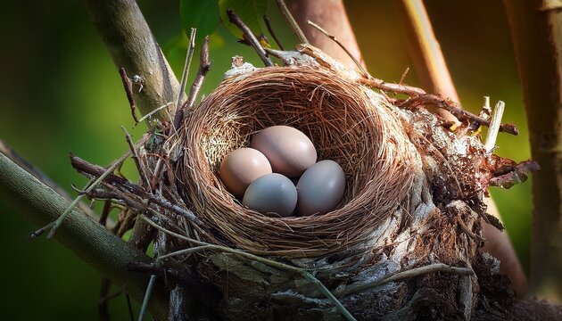Egg Of Common Cuckoo In The Nest Of Marsh Warbler Cuculus Canorus