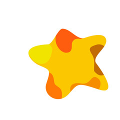 golden star on white background