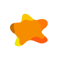 vector illustration of an orange star