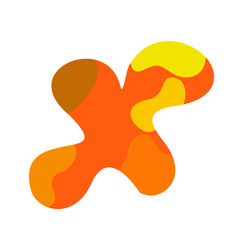 vector illustration of an orange abstract