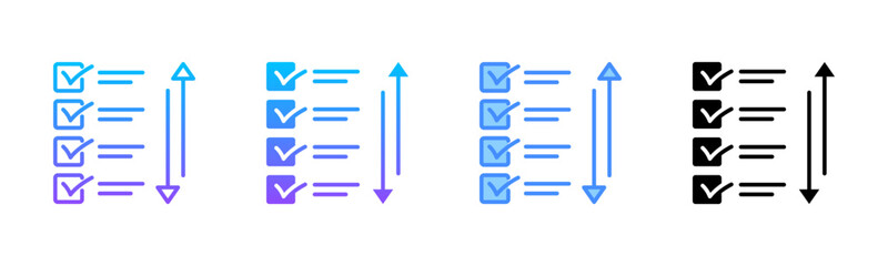 Prioritization Multi Style Icon Set