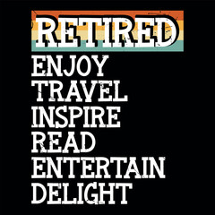 Acronym Retired Funny Vintage Retirement T-shirt Design