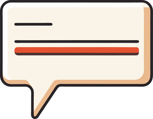 Line vector of a simple comment box.