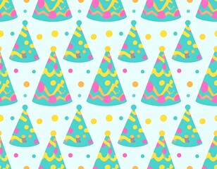Party hats repeat pattern