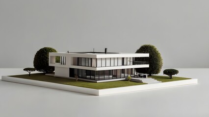 建築模型のCGイラスト