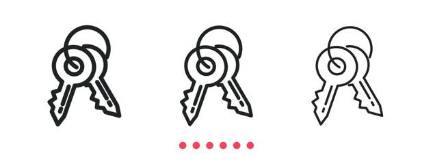 Key icon. Thin line icon vector