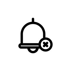 Bell Off Icon for Notification and Mute