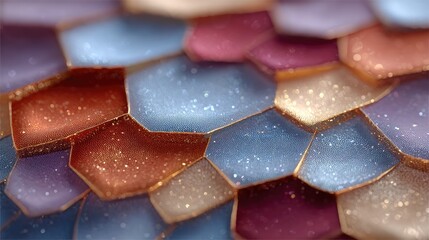 Macro Shot of Butterfly Wing with Iridescent Blue Purple and Orange Pattern Close Up