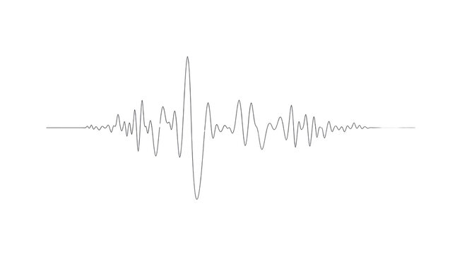 Seismic wave signal for earthquake data and technology isolated PNG with Transparent Background